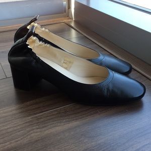 Everlane Day Heels Black Leather